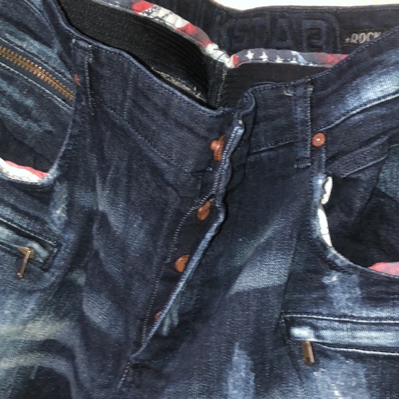 Rockstar Men Exclusive Tiger Fight Jeans EUC - Picture 7 of 14